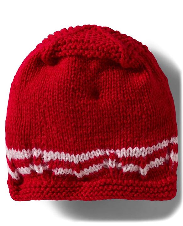 Babyhug Hand Knit Woollen Cap and Bootie Set Red - Diameter 11 cm