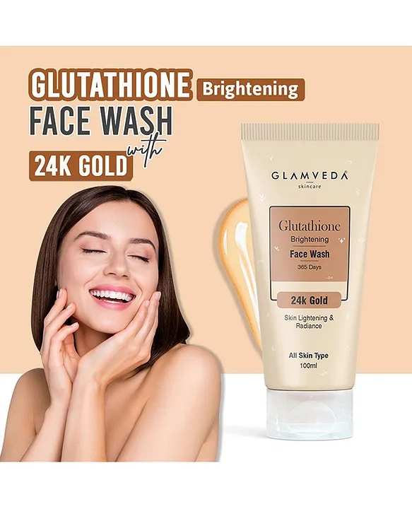 Glamveda Glutathione Face Wash - 100 ml Online in India, Buy at Best Price  from FirstCry.com - 21018799