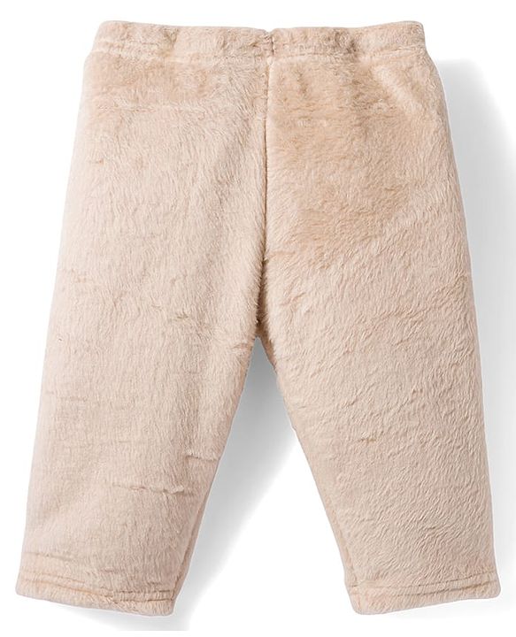 Babyhug Cotton Knit Full Sleeves Night Suit With Animal Applique - Peach