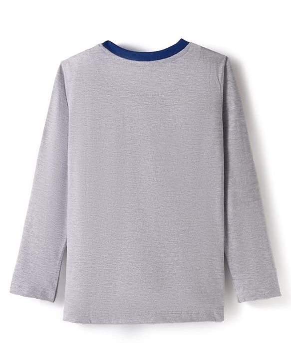 Pine Kids Single Jersey Knit Full Sleeves Night Suit With Dino Print - White