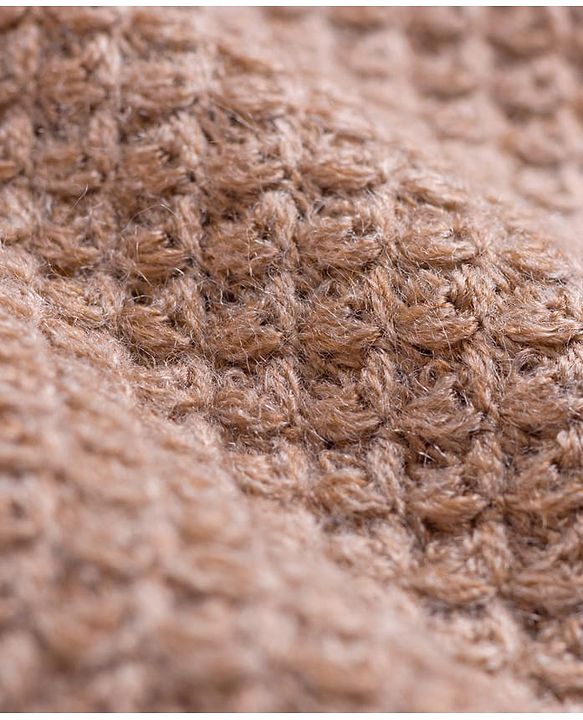 Babyhug Knit Full Sleeves  Front Open Sweater with Stripe Detailing - Brown