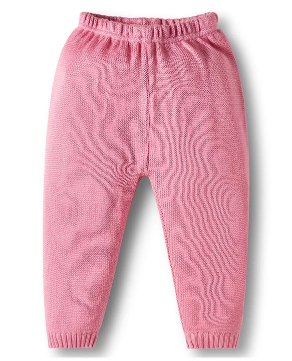 Babyhug Knit Full Sleeves  Front Open Sweater Sets With Floral Print - White & Pink