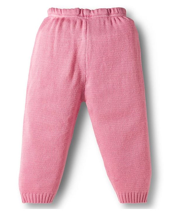 Babyhug Knit Full Sleeves  Front Open Sweater Sets With Floral Print - White & Pink