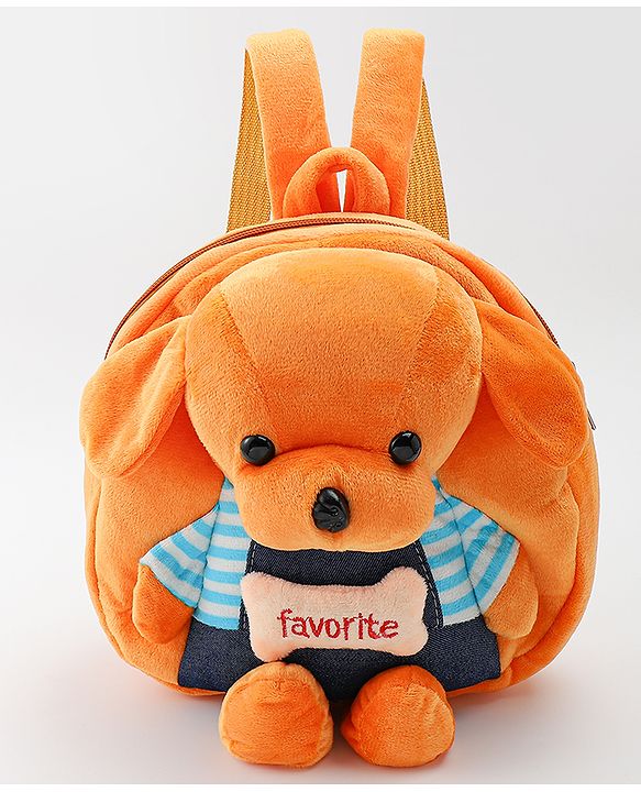Babyhug Fashion Doggy Applique Backpack - Light Brown