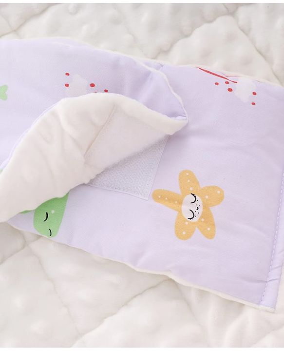 Babyhug Premium Sleeping Bag with Ultra Soft Bubble Lining Car Print - Blue| 100% Cotton| for 0-9 Months| Ultra Soft Lining| Smooth Zipper| All Season| Breathable & Cozy| Use as Carry Nest Mattress