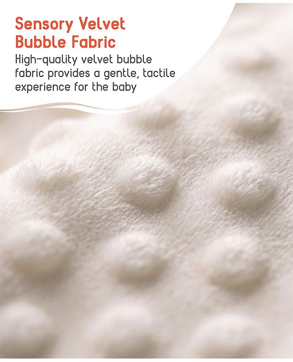 Babyhug Cozy Bubble Fabric Wraparound Sleep Nest for Newborns with Diaper Changing Mat - White| for 0 to 12 months| Soft Breathable Material| Supportive Base| Machine Washable| New Born Gifting Option