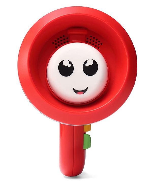 Babyhug Interactive Musical Trumpet Toy with Flashing Lights & Music - Red & Yellow| Learning Toy for Toddlers| Battery Operated | BIS Certified| Toy for 12+ Months Boys & Girls| Gifting Option