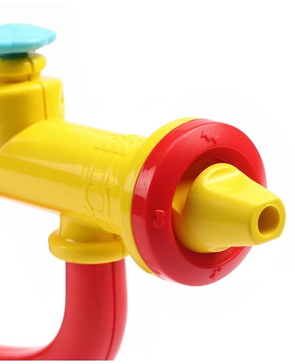 Babyhug Interactive Musical Trumpet Toy with Flashing Lights & Music - Red & Yellow| Learning Toy for Toddlers| Battery Operated | BIS Certified| Toy for 12+ Months Boys & Girls| Gifting Option