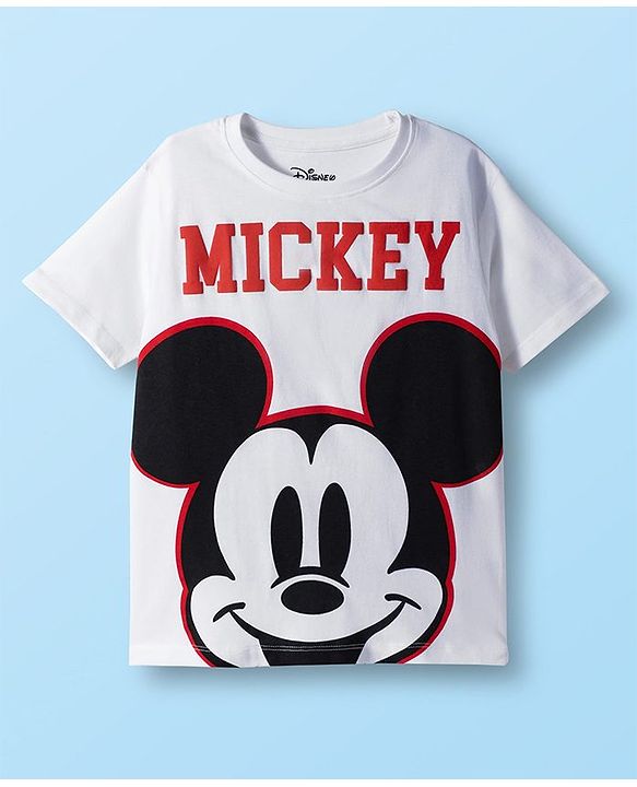 Pine Kids Disney Terry Knit Full Sleeves Hooded Sweatjacket T-Shirt and Joggers with Mickey Mouse Graphics - Red & Black