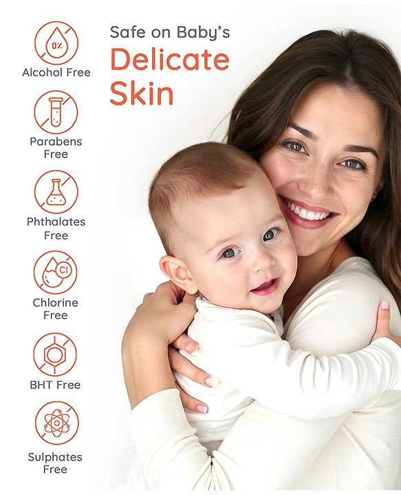 Babyhug Pro Sensitive pH 5.5 Peach Milk Bamboo Wipes - 72 Wipes