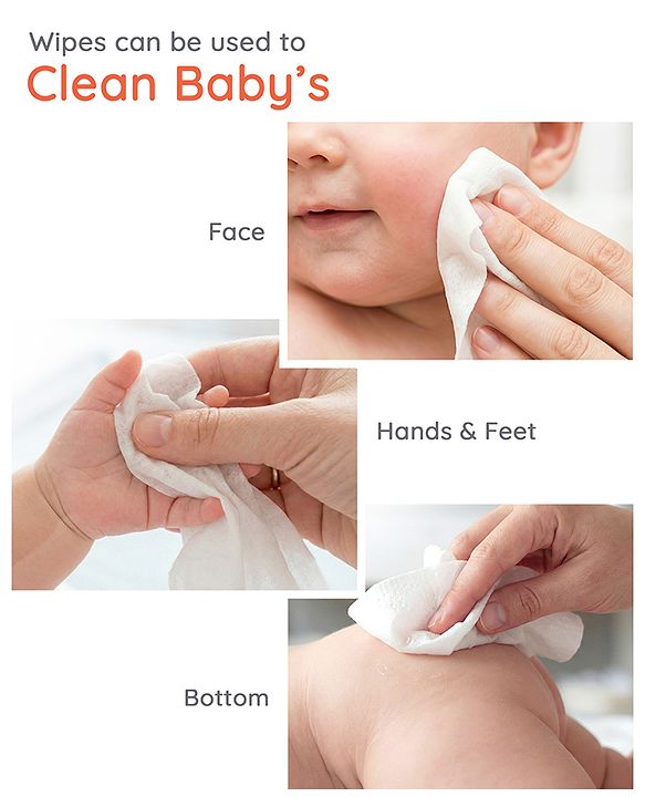 Babyhug Pro Sensitive pH 5.5 Peach Milk Bamboo Wipes - 72 Wipes