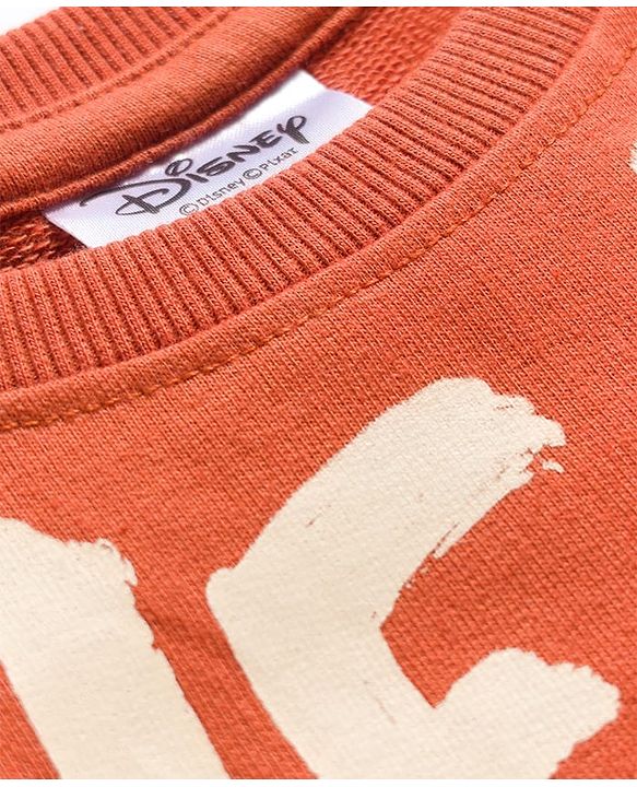 Pine Kids Disney Terry Knit Full Sleeves Drop Shoulder Full Sleeves Oversized Pullover Sweatshirt with Lion King Graphics - Brown