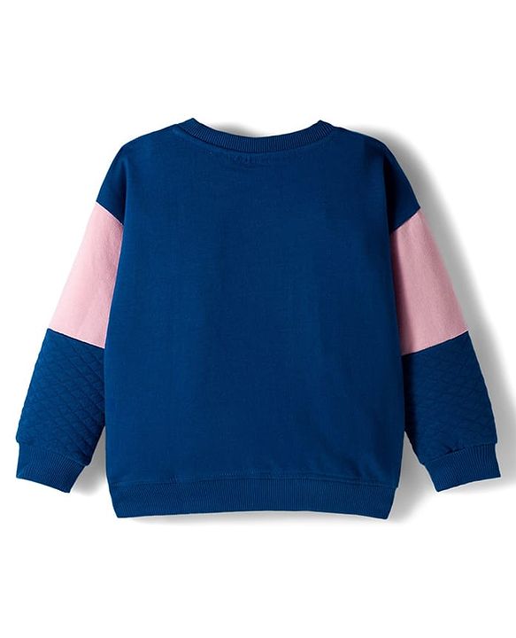 Babyhug Disney Terry Knit Drop Shoulder Full Sleeves Sweatshirt With Marie Graphics - Multicolor