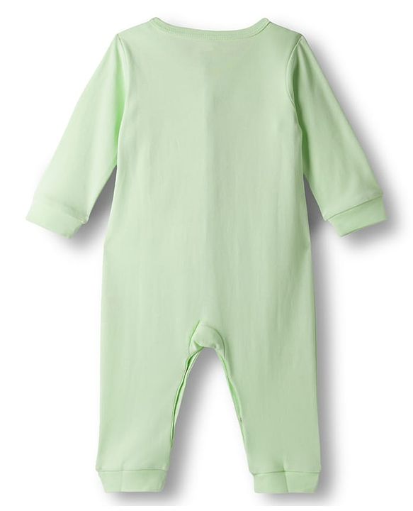 Babyhug 100% Cotton Interlock Knit Solid Colour Romper - Green