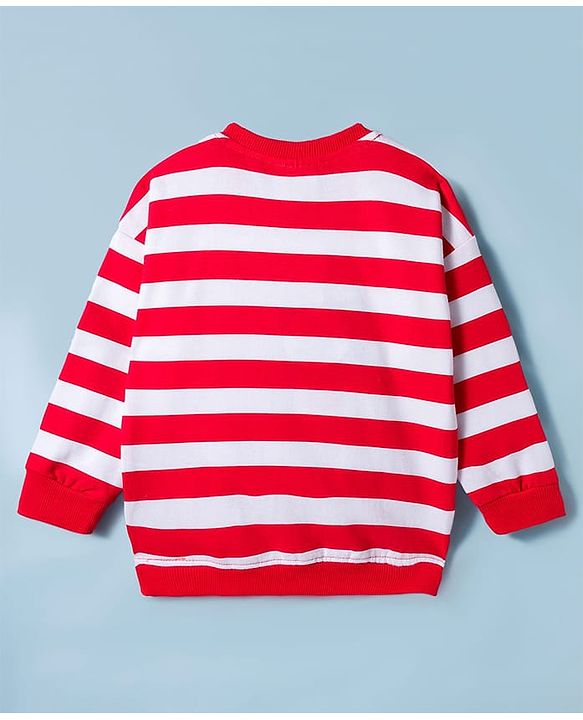 Babyhug Disney Terry Knit Full Sleeves Sweatshirts With Winnie The Pooh Graphics Pack of 2 - Red & White