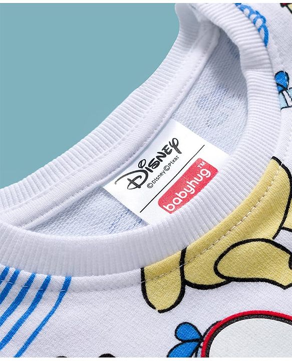 Babyhug Disney Terry Knit Full Sleeves Sweatshirts With Winnie The Pooh Graphics Pack of 2 - Red & White