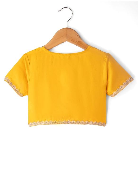 Pine Kids Woven Half Sleeves Shrug & Ethnic Gown with Floral Foil Print - Purple & Mustard
