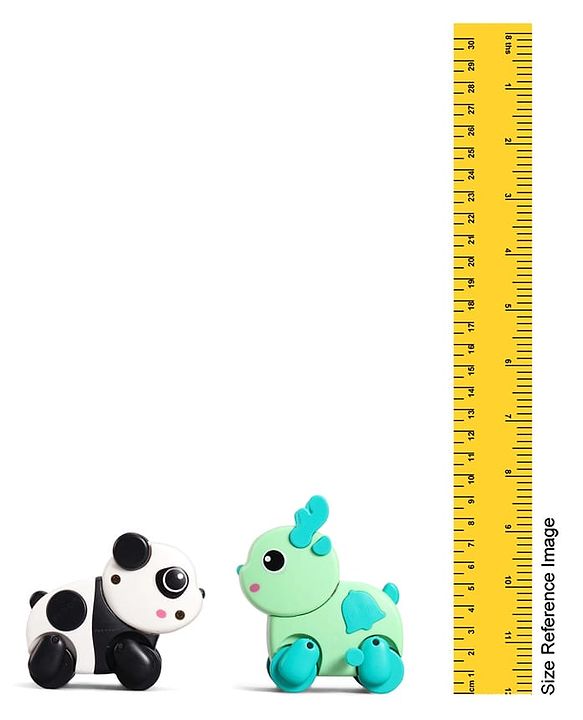Babyhug Fawn & Panda Zoo Zoomers Adventure Duo Wind-Up Toy - Pack of 2| Fun and Interactive| Encourages Crawling| No Batteries Needed| BIS Certified| Toy for 18+ months| Safe, Durable & Engaging