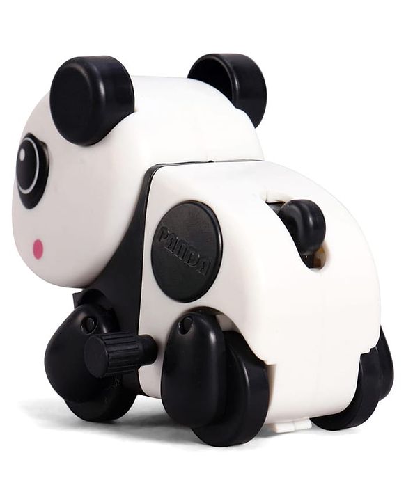Babyhug Fawn & Panda Zoo Zoomers Adventure Duo Wind-Up Toy - Pack of 2| Fun and Interactive| Encourages Crawling| No Batteries Needed| BIS Certified| Toy for 18+ months| Safe, Durable & Engaging