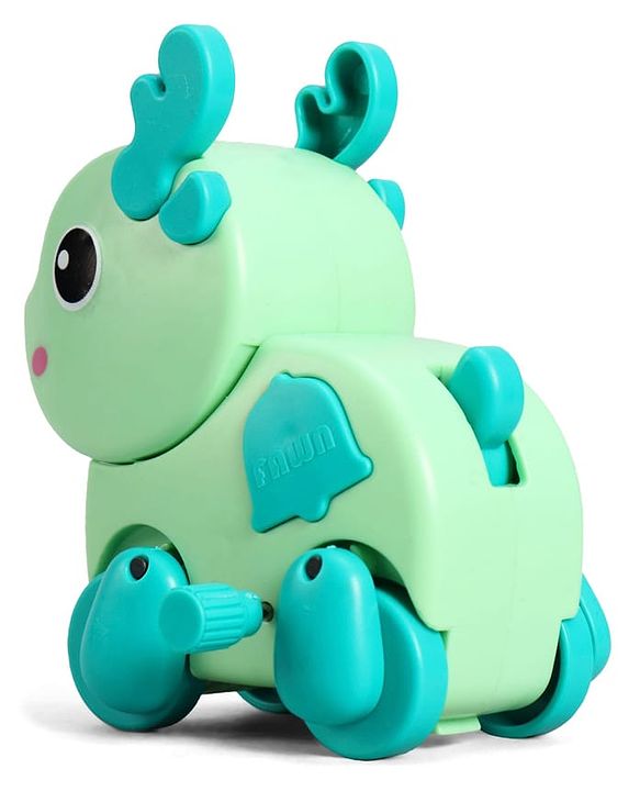 Babyhug Fawn & Panda Zoo Zoomers Adventure Duo Wind-Up Toy - Pack of 2| Fun and Interactive| Encourages Crawling| No Batteries Needed| BIS Certified| Toy for 18+ months| Safe, Durable & Engaging
