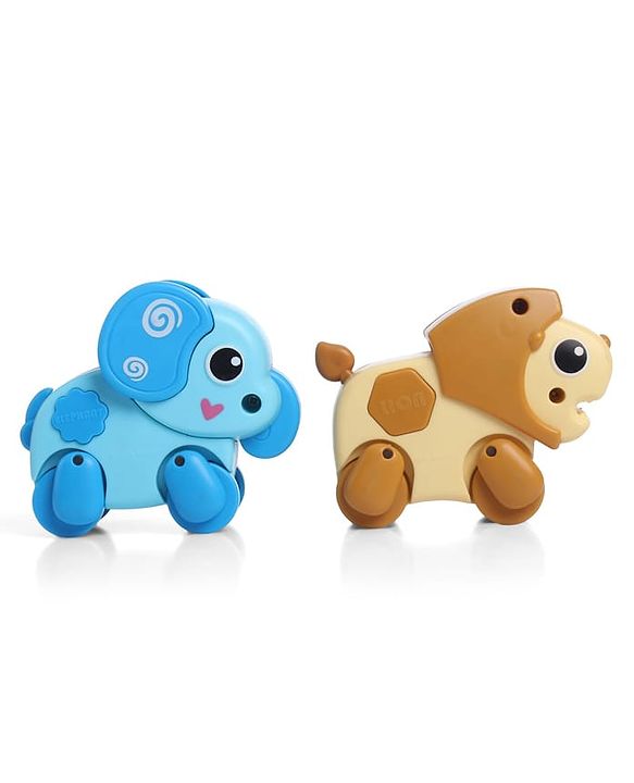 Babyhug Fawn & Panda Zoo Zoomers Adventure Duo Wind-Up Toy - Pack of 2| Fun and Interactive| Encourages Crawling| No Batteries Needed| BIS Certified| Toy for 18+ months| Safe, Durable & Engaging