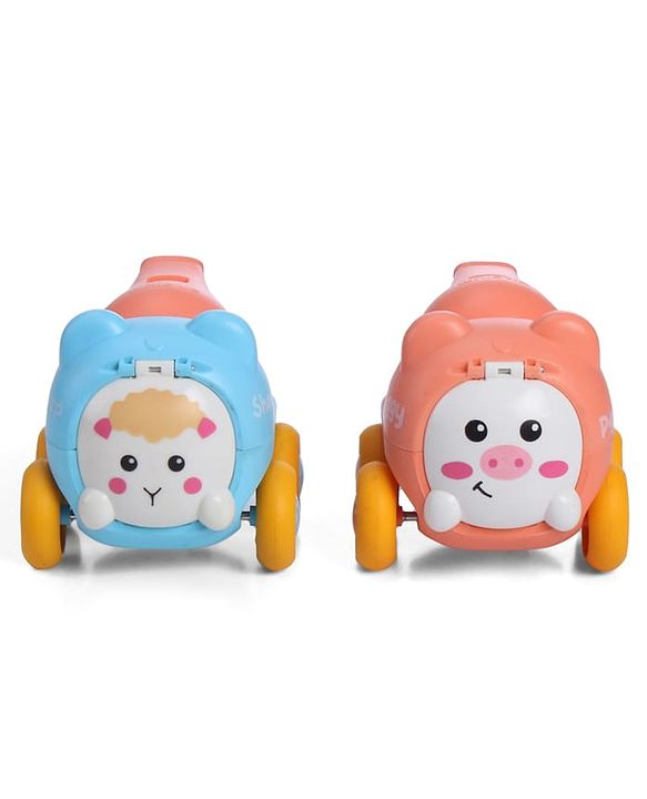 Babyhug Mini Builder Squad|Friction-Powered Construction Vehicles with Moving Parts|Fun & Interactive Engineering Toddler Play|Safe & Engaging |BIS|Pack of 4 (Digger/Bulldozer/Roller/Excavator)|2 yrs+