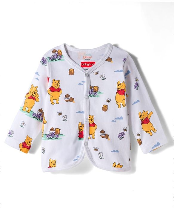 Babyhug Disney Interlock Knit Full Sleeves Jhablas With Winnie The Pooh Graphics Pack of 3 - Multicolor