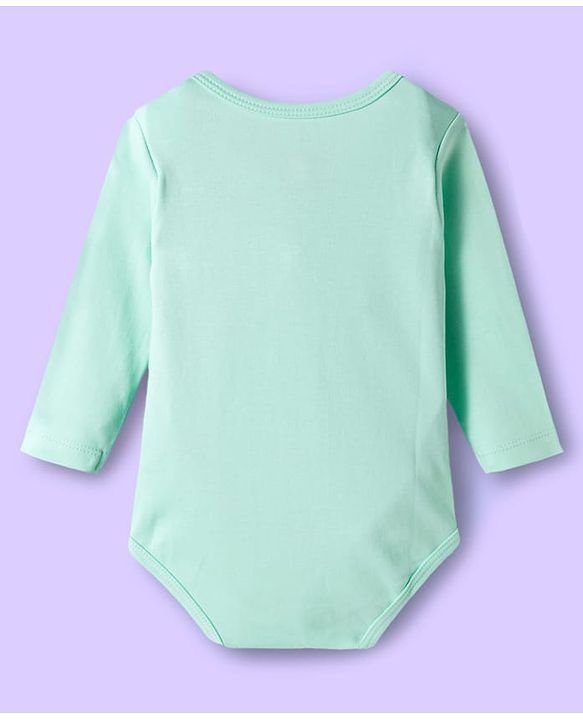 Babyhug Disney Interlock Knit Full Sleeves Onesie with Leggeing Set & Winnie the Pooh Graphic - Sea Green & White