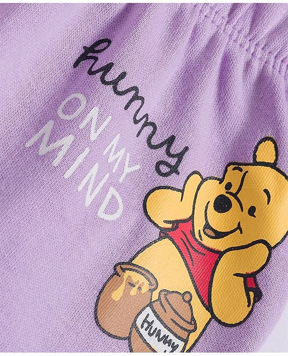 Babyhug Disney Interlock Knit Full Length Diaper Leggings with Winnie The Pooh Graphics Pack of 3 - White Light Green & Lilac