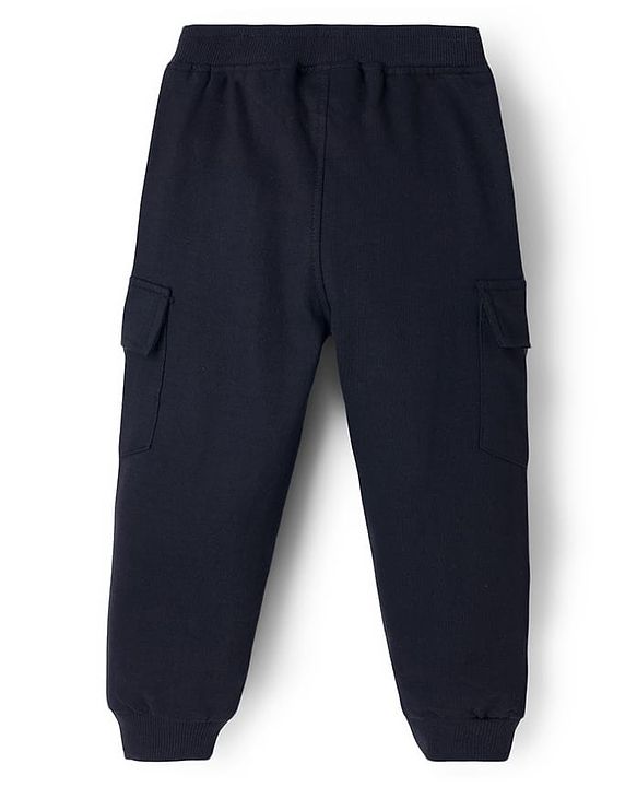 Babyhug Disney Terry Knit Full Sleeves Sweatshirt & Lounge Pant Set with Lion King Graphic - Black