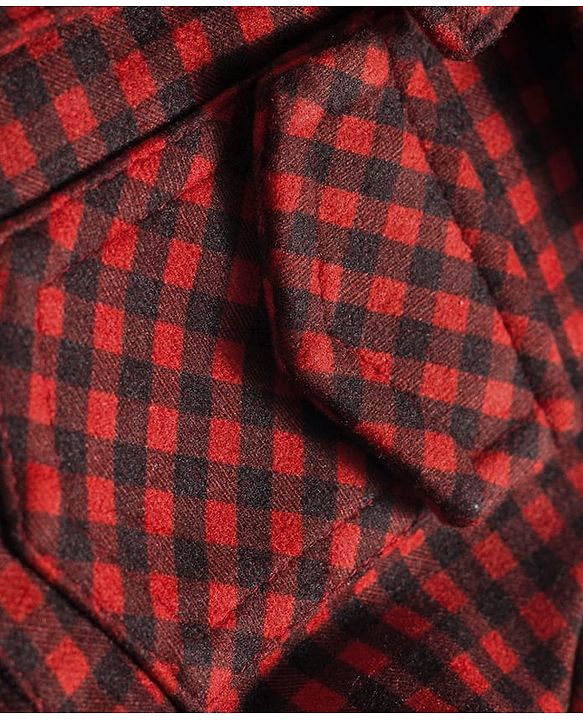 Babyhug Suede Woven Full Sleeves Winter Frocks with Checks - Maroon