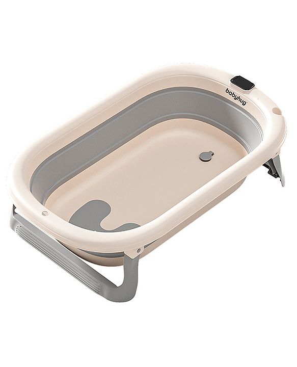 Babyhug Foldable Baby Bathtub - Blue - Free Size| Ideal for Infants & Toddlers| For Boys & Girls| Drain Plug| Non-slip Base| Travel Friendly| Compact Fold for Easy Storing