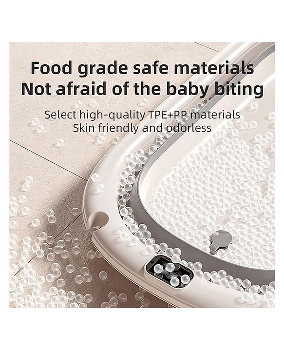 Babyhug Foldable Baby Bathtub - Blue - Free Size| Ideal for Infants & Toddlers| For Boys & Girls| Drain Plug| Non-slip Base| Travel Friendly| Compact Fold for Easy Storing