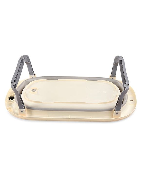 Babyhug Foldable Baby Bathtub - Blue - Free Size| Ideal for Infants & Toddlers| For Boys & Girls| Drain Plug| Non-slip Base| Travel Friendly| Compact Fold for Easy Storing