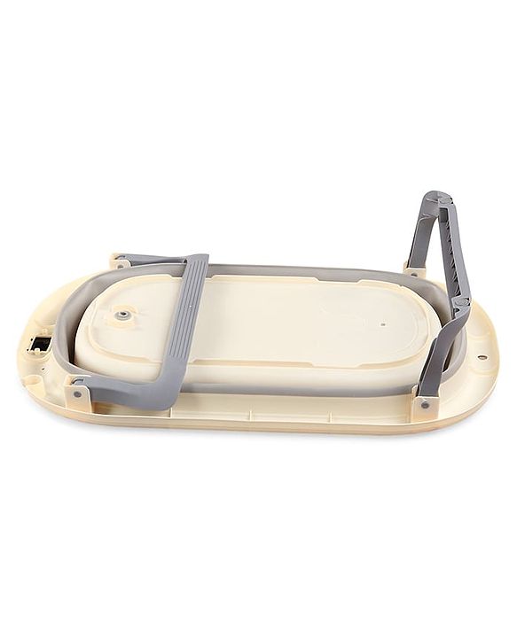 Babyhug Foldable Baby Bathtub - Blue - Free Size| Ideal for Infants & Toddlers| For Boys & Girls| Drain Plug| Non-slip Base| Travel Friendly| Compact Fold for Easy Storing