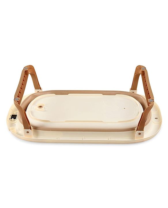 Babyhug Foldable Baby Bathtub - Blue - Free Size| Ideal for Infants & Toddlers| For Boys & Girls| Drain Plug| Non-slip Base| Travel Friendly| Compact Fold for Easy Storing