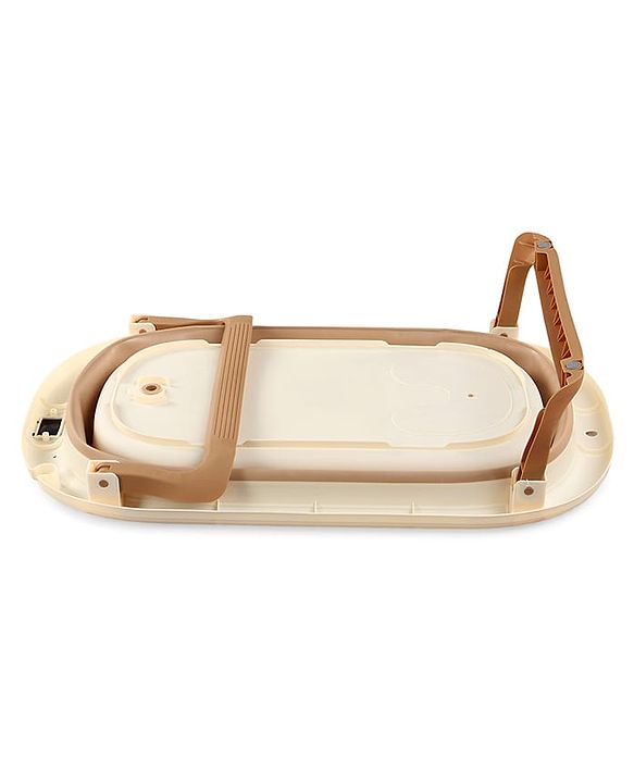 Babyhug Foldable Baby Bathtub - Blue - Free Size| Ideal for Infants & Toddlers| For Boys & Girls| Drain Plug| Non-slip Base| Travel Friendly| Compact Fold for Easy Storing