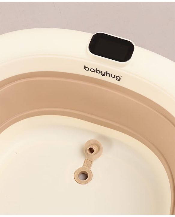 Babyhug Foldable Baby Bathtub - Blue - Free Size| Ideal for Infants & Toddlers| For Boys & Girls| Drain Plug| Non-slip Base| Travel Friendly| Compact Fold for Easy Storing