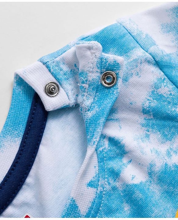 Babyhug 100% Cotton Knit Full Sleeves T-Shirt with Smiley & Be Kind Text Print - Blue