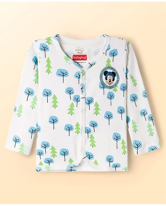 Babyhug Disney Interlock Knit Full Sleeves Jhablas with Mickey Mouse Graphics Pack of 3 - Multicolour