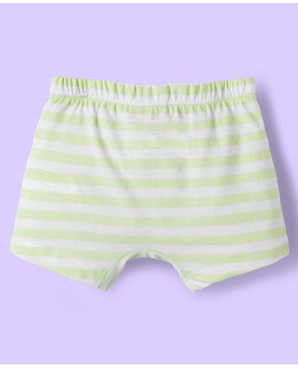 Babyhug Disney Lycra Knit Trunks with Mickey Mouse Graphic Pack of 3 - Light Blue White & Light Green