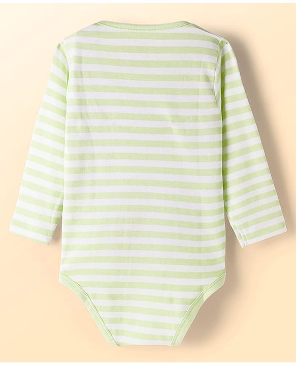 Babyhug Disney Interlock Knit Full Sleeves Onesies with Minnie Mouse Graphic Pack of 3 - Light Green Light Blue & White