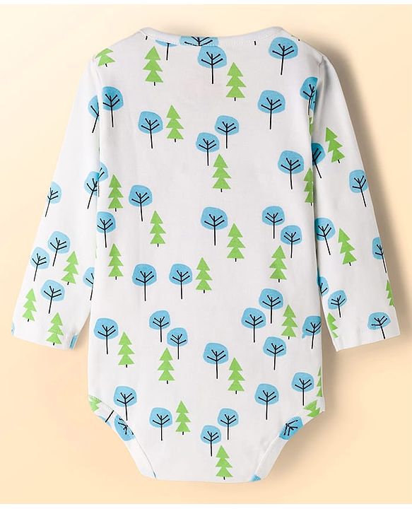 Babyhug Disney Interlock Knit Full Sleeves Onesies with Minnie Mouse Graphic Pack of 3 - Light Green Light Blue & White
