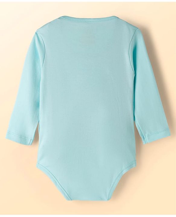 Babyhug Disney Interlock Knit Full Sleeves Onesies with Minnie Mouse Graphic Pack of 3 - Light Green Light Blue & White