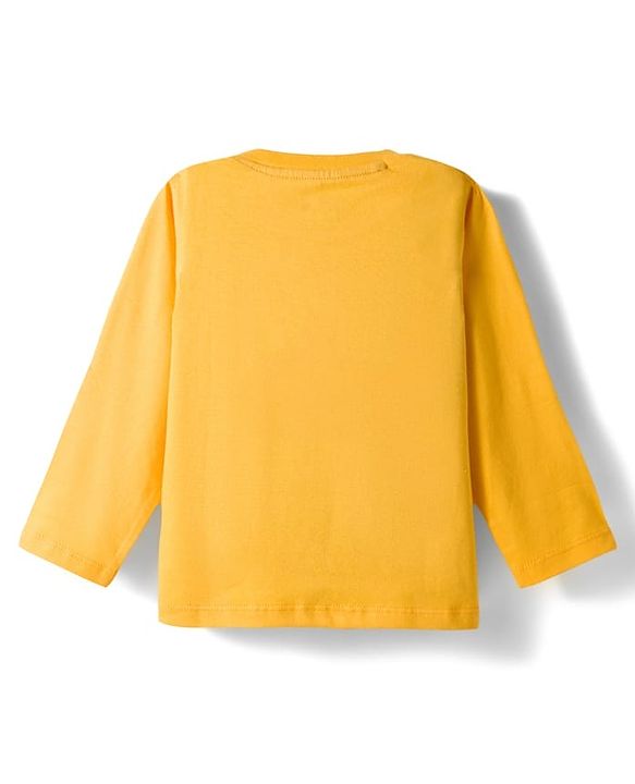 Babyhug 100% Cotton Knit Full Sleeves T-Shirt with Adventure Text Print Pack of 3 - Dark Green & Yellow Blue