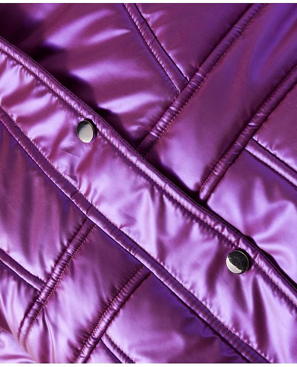 Babyhug Woven Full Sleeves Solid Color Hooded Padded Jacket - Purple