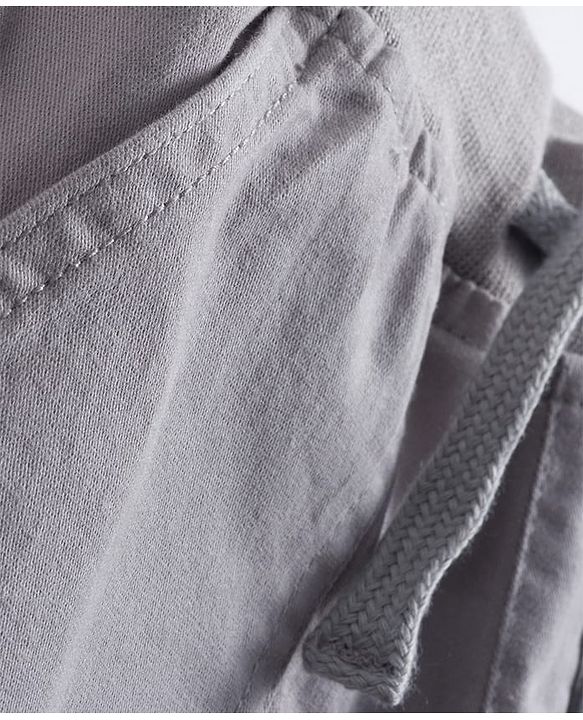Babyhug Twill Woven Full Length Solid Color Joggers with Stretch - Grey