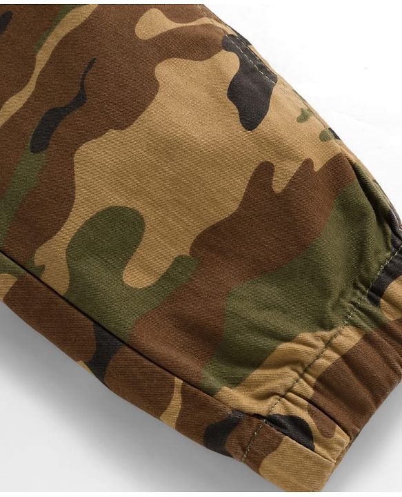 Babyhug Cotton Woven Full Length Trouser Pant With Camouflage Print - Multicolour