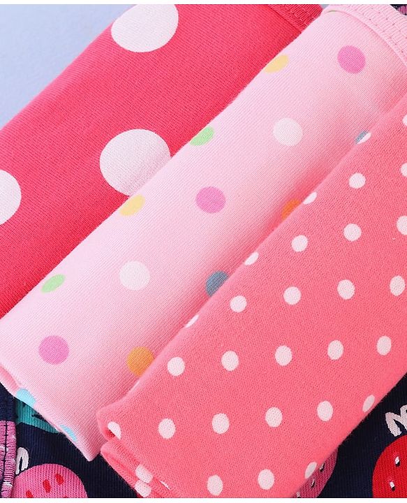 Babyhug Cotton Knit Wash Cloths with Floral & Polka Dot Pack Of 6 L 25.4 x B 25.4 cm - White Yellow & Pink