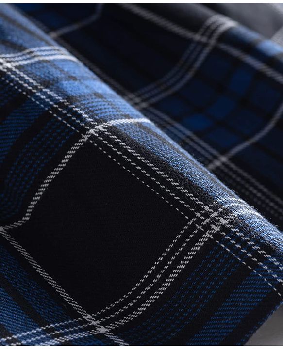 Babyhug Cotton Woven Full Sleeves Checkered Peter Pan Collared Frock - Blue